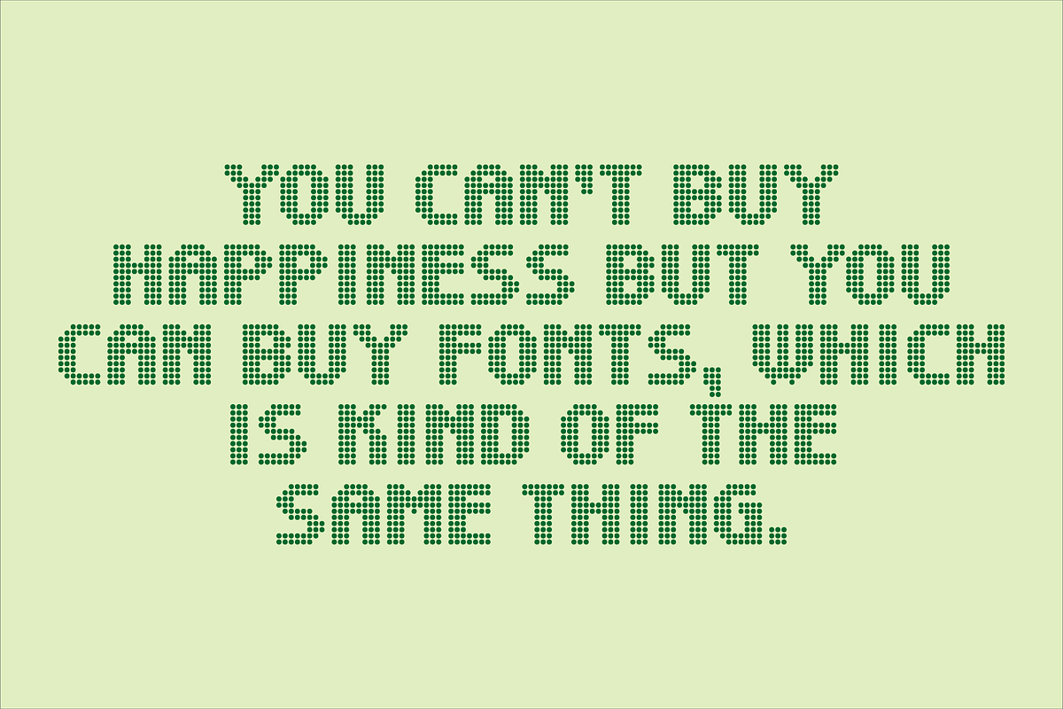 Display Dots Two Sans Font, a Font by GG Design (Photo 6 of 6)