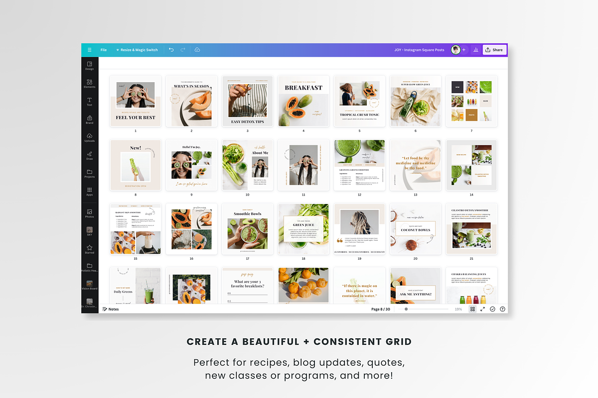 4-in-1 Nutrition Bundle for Canva, a Templates & Theme by Erin Cassidy (Photo 18 of 29)