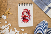 Cute Little Valentine Girl PNG, a Person Illustration by KennedyStudio (Thumbnail 4 of 5)