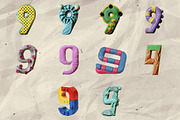 100 Stylized Numbers for Collage Art, an Object Graphic by Megan Aili Designs (Thumbnail 10 of 12)