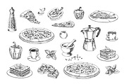 Italian dishes and ingredients, a Food Illustration by Evgeniia Lanskikh (Thumbnail 3 of 5)
