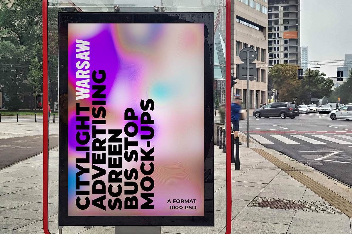 Warsaw Citylight Ad Bus Stop 13, an Advertising Mockup by Graphic Shelter (Photo 4 of 9)