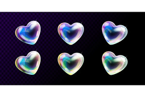 3d soap heart. Realistic bubble, an Illustration by Stock-Smart-Start