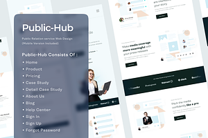 Public-Hub Landing Page UI KIT