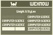 Computer Science Font, a Sans Serif Font by weknow (Thumbnail 7 of 8)