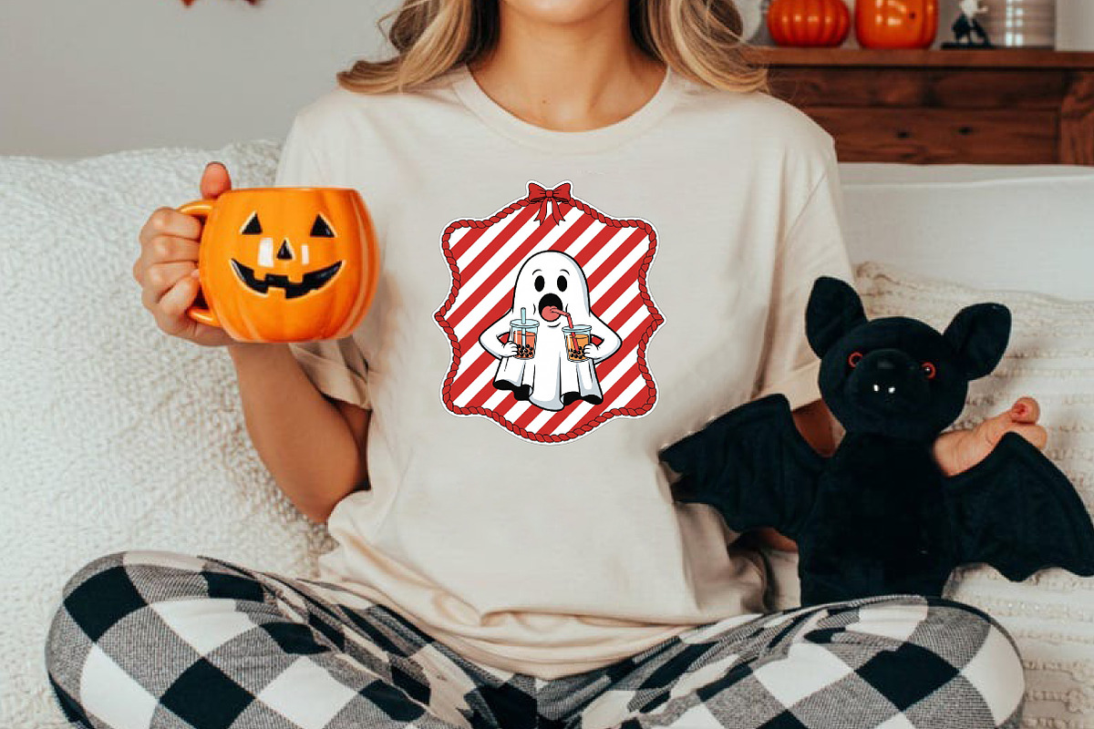 Halloween Ghost Coffee Frame, an Illustration by Libby Wishes (Photo 2 of 6)