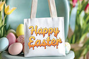 Retro Happy Easter PNG, an Illustration by CraftArtStudio (Thumbnail 2 of 4)