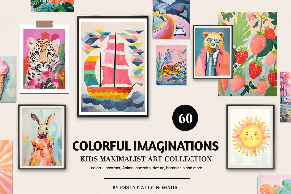 Maximalist Art for Kids Room, a Background Graphic by Essentially Nomadic (Photo 1 of 12)