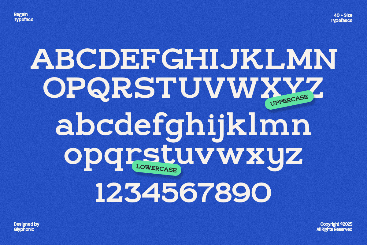 GC Regain - Display Bold Slab Serif, a Slab Serif Font by Glyphonic (Photo 15 of 15)
