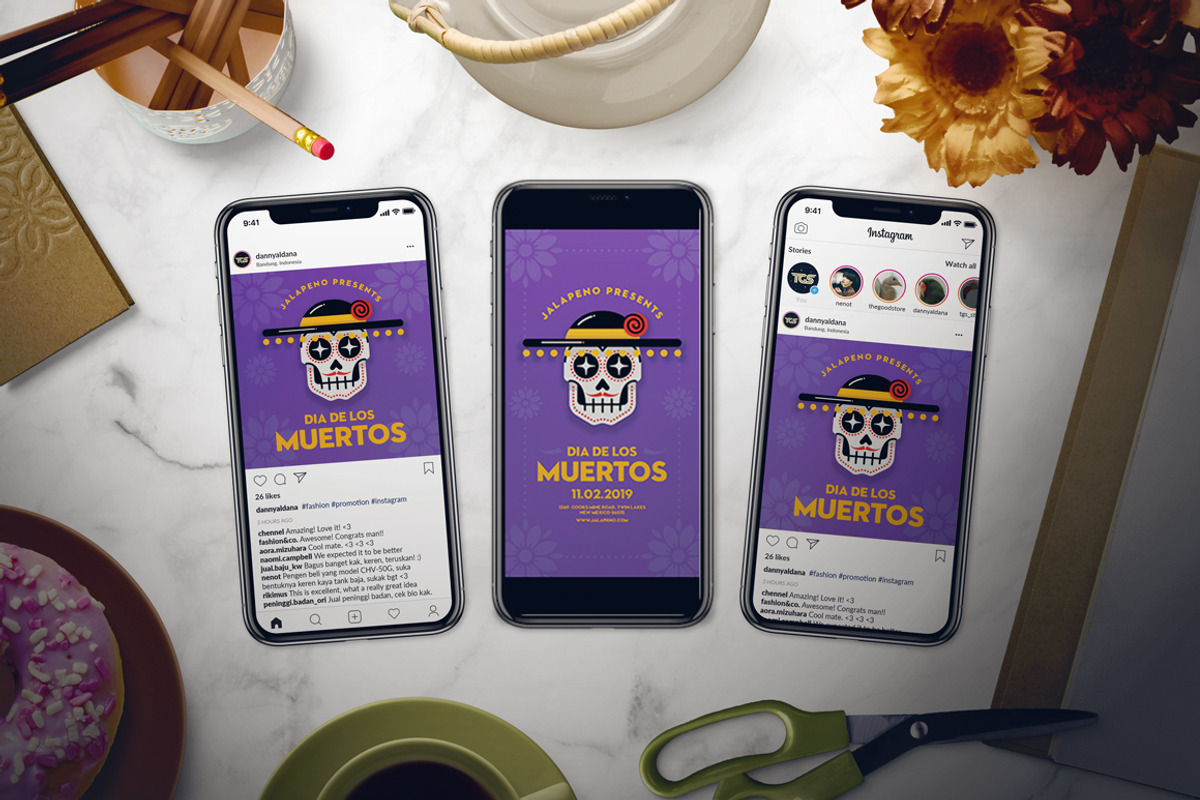 Dia De Los Muertos Flyer Set, a Flyer Template by The Good Store (Photo 2 of 2)