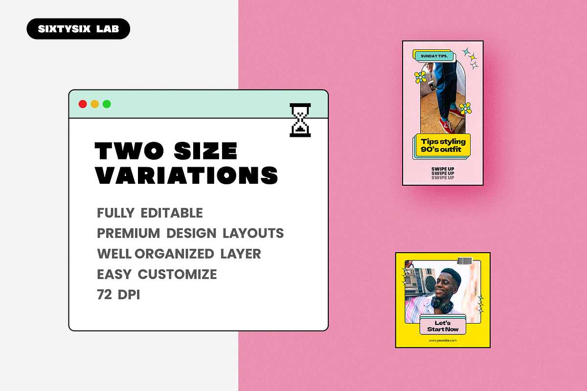 Pop Era 90s Vol.2 - Instagram Retro, a Social Media Template by Sixtysix Labs (Photo 7 of 10)