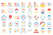 International Children Day Icons, an Outline Icon by Vector Portal (Thumbnail 4 of 5)