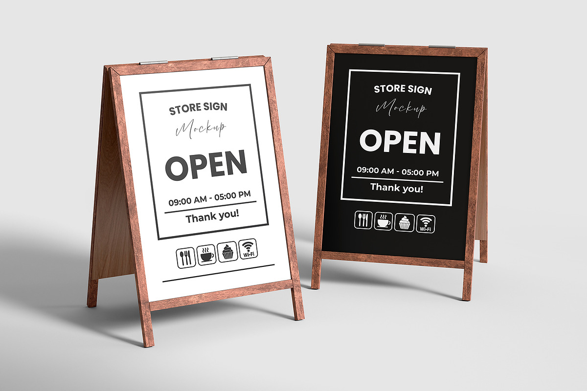 Store Sign Mockup, a Packaging Mockup by Artnivora.Std (Photo 4 of 4)