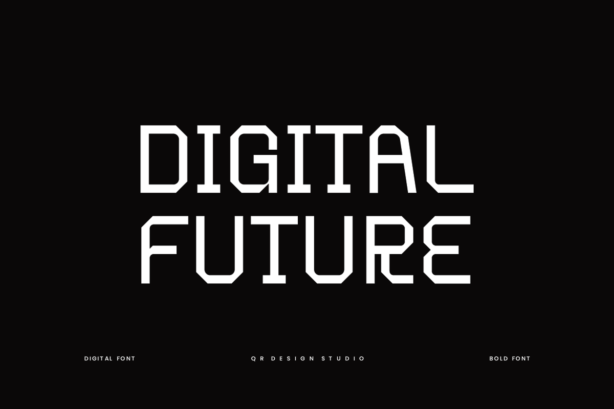 Emsote Techno Font, a Sans Serif Font by QR Design Studio (Photo 3 of 8)