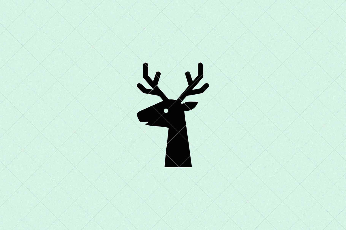 Minimalist Deer Icon Head, an Animal Illustration by Vectorium Studio (Photo 1 of 4)