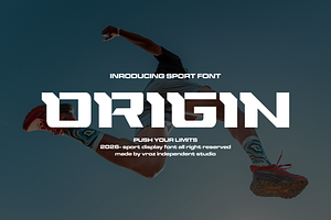 ORIGIN — Sport Display Typeface