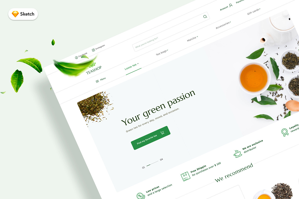 TEA SHOP–Modern, clean design, a Templates & Theme by Leschinger.cz (Photo 1 of 10)