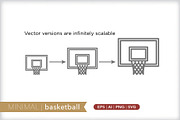 Minimal basketball icons, an Outline Icon by Picture Window (Thumbnail 4 of 5)