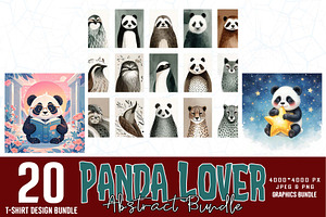 Cute Panda T-shirt Design Bundle, an Object Graphic by Sofia's Fashion