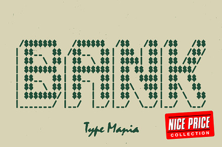 Bank TM – Bang For A Buck, a Sans Serif Font by Type Mania