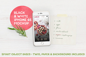 Black & White iPhone 6s™ Mockup