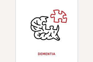 Vector mental disorders icon, an Icon by Anna's Shop