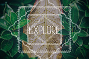 Set of round and square BOHO frames, a Decorative Illustration by SomStock (Thumbnail 10 of 14)