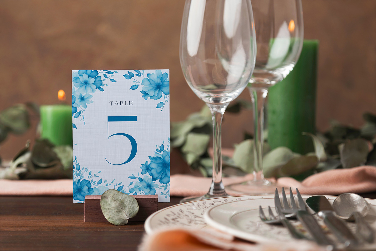 Wedding Template Bundle Light Blue, an Invitation Template by MarryMeMoments (Photo 7 of 7)