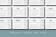 2025 CALENDAR CANVA TEMPLATE, a Stationery Template by The Little Lily Studio (Thumbnail 3 of 5)