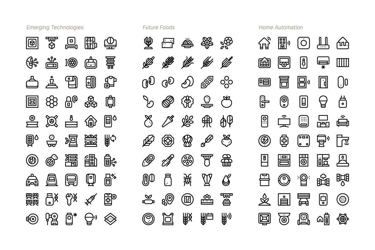 The Future is Now ICON BUNDLE!, an Outline Icon by Side Project (Photo 4 of 12)