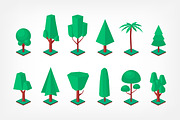 Isometric trees set, a Decorative Illustration by Good Studio (Thumbnail 3 of 5)