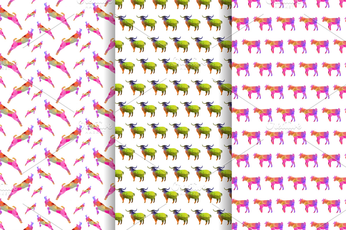 Goat Patterns (New Year 2015 symbol) preview 2
