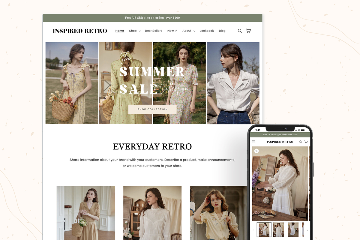 Retro - Boutique Shopify Theme, a Templates & Theme by InspiredTheme (Photo 1 of 8)