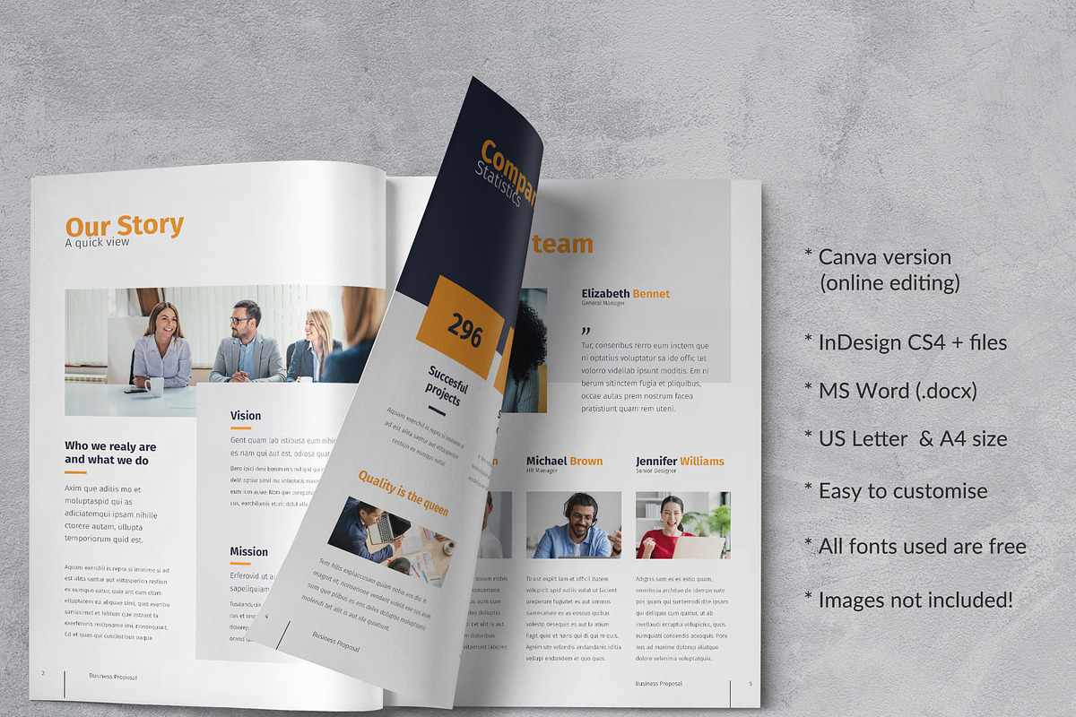 Canva Business Proposal, a Brochure Template by Sabin (Photo 2 of 7)