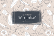 collection of patterns féminité, a Pattern Graphic by LazuInna Shop (Thumbnail 1 of 11)