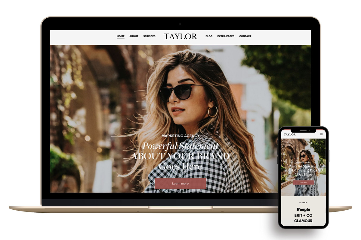 Squarespace 7.1 Template Taylor Ray, a Websites & App Template by thrivedigitally (Photo 2 of 10)