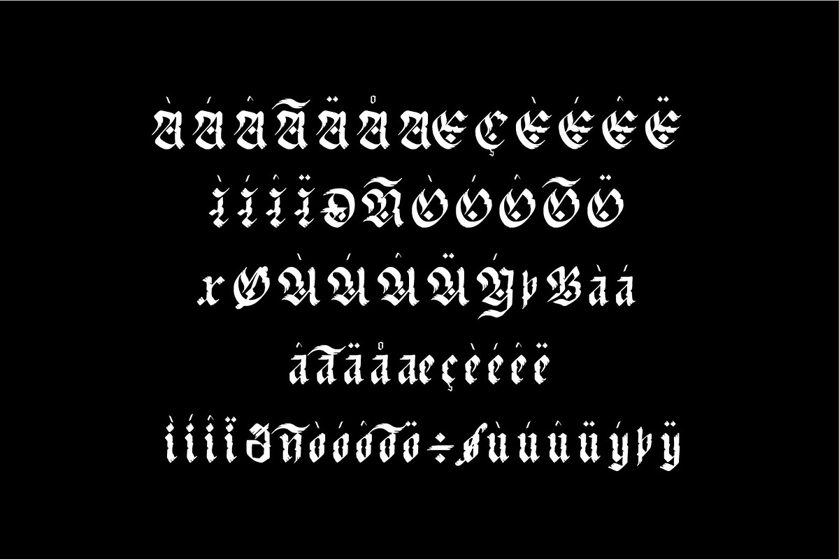 Franklin fracture - Blackletter, a Blackletter Font by WAP (Photo 7 of 7)