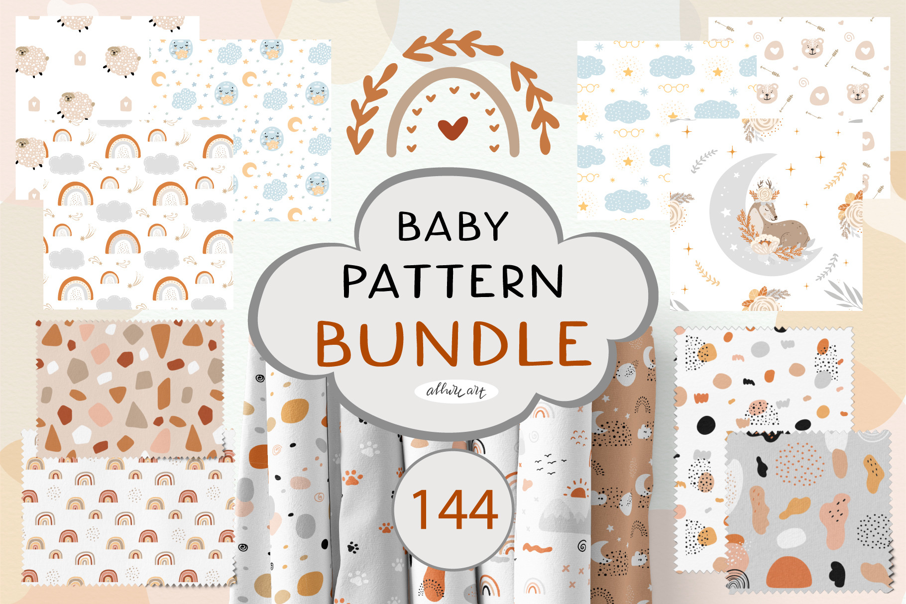 Baby seamless Pattern BUNDLE kids pack