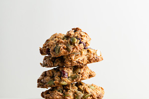 Homemade oatmeal cookies with cranbe, a Food & Drink Photo by Edalin's Store