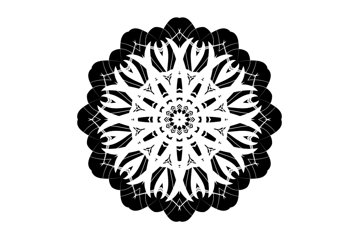 Black White Mandala Illustration Set, a Decorative Illustration by NJ Himel (Photo 31 of 101)