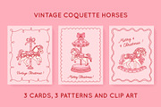Vintage Coquette Horses, an Object Graphic by Viaireshop (Thumbnail 1 of 5)
