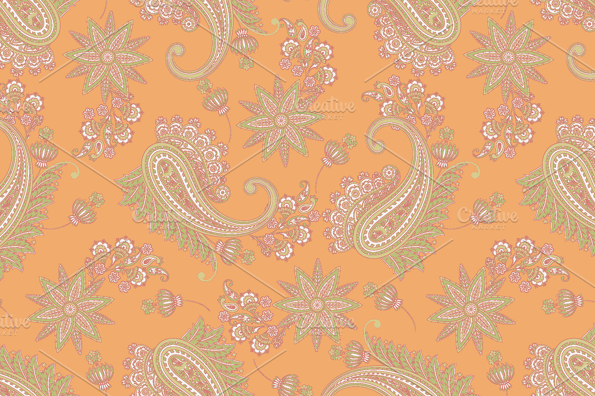 2 Paisley floral patterns, a Pattern Graphic by antalogiya (Photo 3 of 4)
