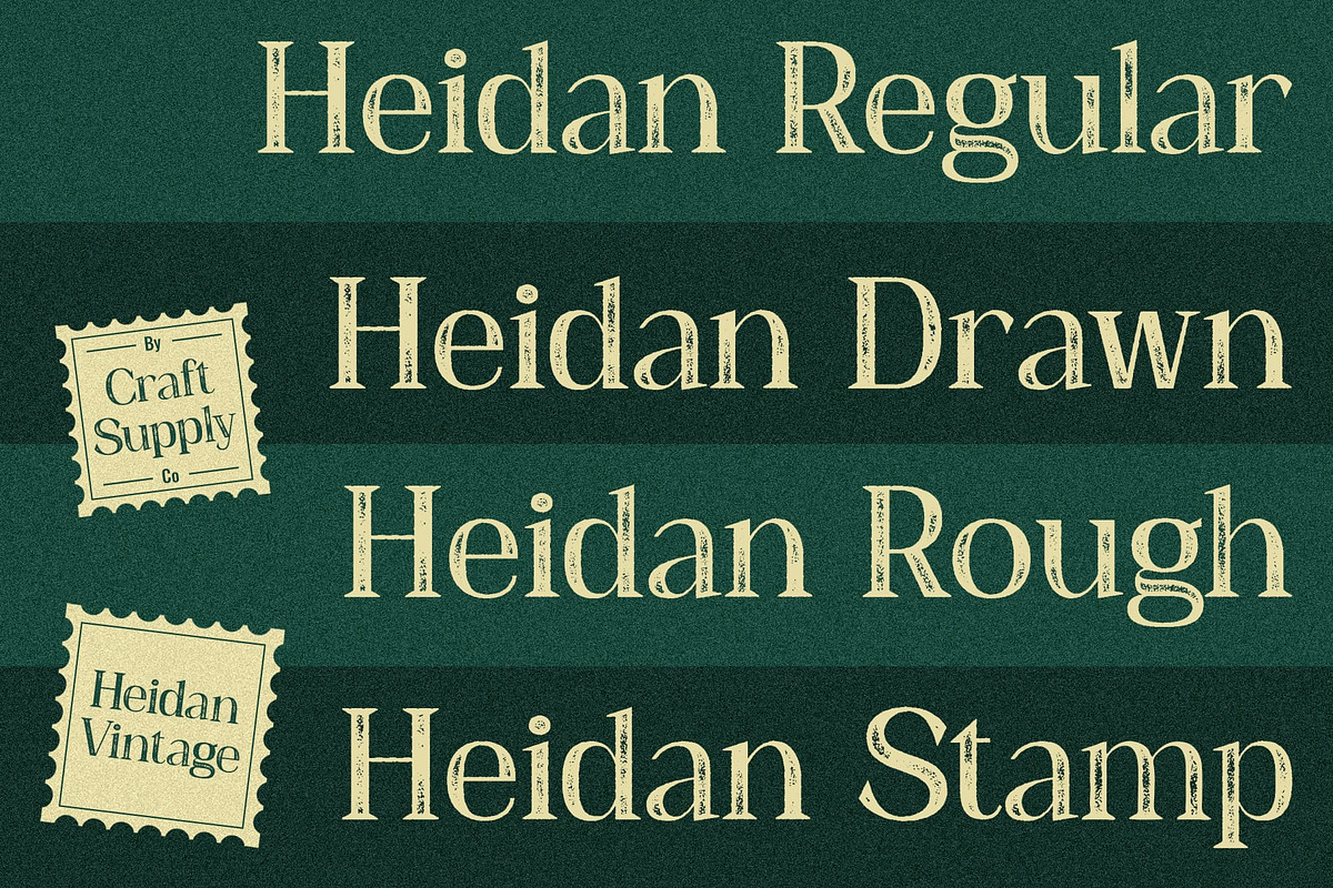 Heidan Vintage, a Serif Font by Craft Supply Co. (Photo 6 of 8)