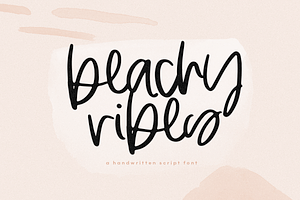 Beachy Vibes A Script Font