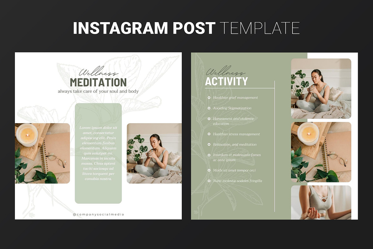Canva Wellness Instagram Template, a Marketing Template by illycreative (Photo 8 of 12)