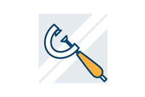 An artistic icon of a farming tool, an Animal Illustration by the8monkey