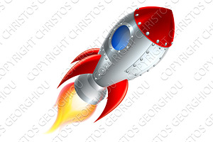 Rocket Space Ship Cartoon