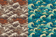 Waves of Japan: Seamless Patterns, a Pattern Graphic by TheBlackPixelCo (Thumbnail 3 of 8)