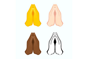 Folded hands icon, an Emoji Icon by Yayasya