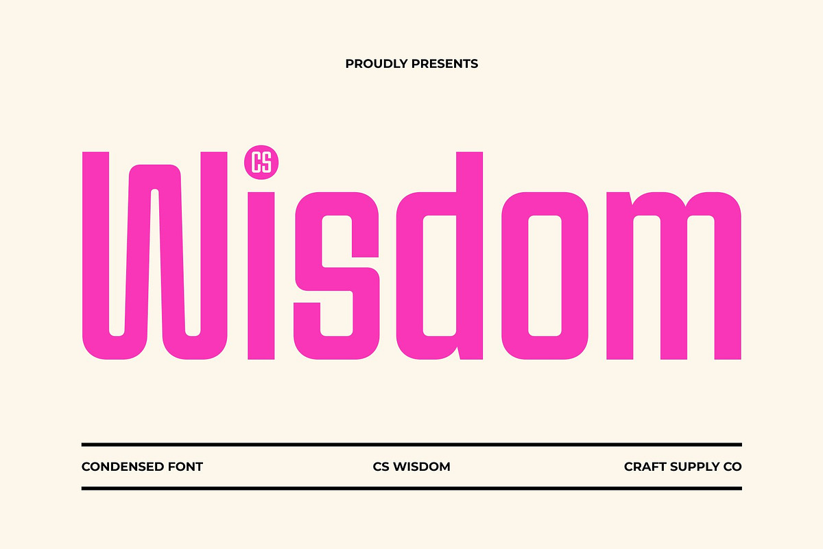 Wisdom – Condensed Font, a Sans Serif Font by Craft Supply Co. (Photo 1 of 8)